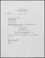 Appointment letter from Governor William P. Clements, Jr., to Secretary of State Jack Rains, February 9, 1988