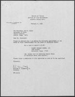 Appointment letter from Governor William P. Clements, Jr., to Secretary of State Jack Rains, February 8, 1988