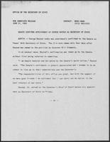 News release from the Texas Office of the Secretary of State regarding recent appointments, June 21, 1989