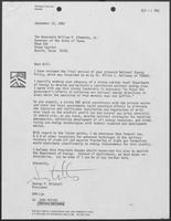Letter from George P. Mitchell to Governor William P. Clements, Jr., September 22, 1982