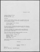 Letter from Governor William P. Clements, Jr., to Benjamin Ginsburg Antiquary, February 26, 1980