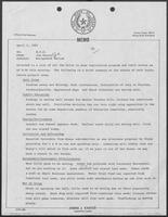 Memo from Jim Kaster, to William P. Clements, Jr., regarding management review, April 2, 1981