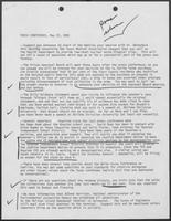 Briefing for Governor William P. Clements, Jr., press conference questions, May 22, 1980