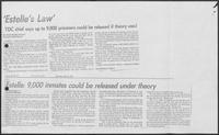 Newspaper clipping headlined, "Estelle's Law," May 15, 1982