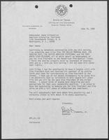 Letter from Governor William P. Clements, Jr., to Ambassador Jeane Kirkpatrick, June 14, 1988