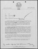 Memo from George Bayoud to Governor William P. Clements, Jr., regarding mechanization controversy in agriculture, March 24, 1980
