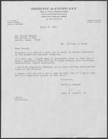 Letter from James Francis to George Bayoud, March 9, 1981, regarded polling data