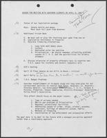 Agenda for Meeting with Governor Clements on April 9, 1987