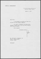 Letter from John D. Murchison to William P. Clements, March 1, 1978