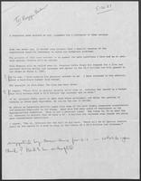 Memo to Reggie Bashur regarding A suggested news release by Clements, May 30, 1987