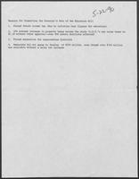 List of Reasons for Supporting the Governor's Veto of the Education Bill, May 22, 1990