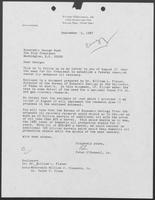 Letter from Peter O' Donnell, Jr. to Vice President George Bush regarding a federal research center for enhanced oil recovery, September 15, 1987