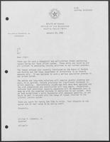 Constituent letter from Governor William P. Clements, Jr., regarding the Texas prison system, January 20, 1988