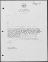 Constituent letter from the Office of Governor William P. Clements, Jr., regarding Texas' anti-litter campaign, January 21, 1988