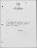 Form letter from Pete Wassdorf regarding pardons and paroles, January 21, 1988