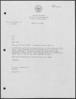 Constituent letter from the Office of Governor William P. Clements, Jr., regarding Texas Department of Mental Health and Mental Retardation funding, January 25, 1988