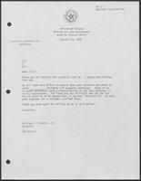 Constituent letter from the Office of Governor William P. Clements, Jr., regarding regional factionalism, January 25, 1988