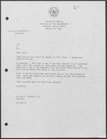 Form letter from William P. Clements, Jr., regarding Southern Methodist University, January 25, 1988