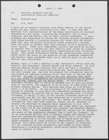 Memo from Richard Land to William P. Clements and the Legislative Steering Committee regarding H.B. 2020, April 7, 1987