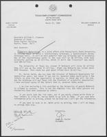 Letter from James Kaster, Chair of Texas Employment Commission to William P. Clements, March 27, 1989