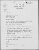 Letter from Texas Comptroller Bob Bullock to Governor William P. Clements, April 2, 1987