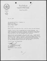 Letter from Bob Bullock to William P. Clements, July 31, 1987