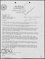 Letter from Bob Bullock to Paul Adair, February 23, 1988
