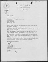 Letter from Bob Bullock to William P. Clements, June 17, 1988