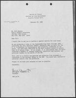 Letter from William P. Clements to Bill Moyers regarding video on the Superconducting Super Collider, February 29, 1988