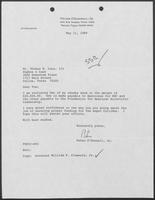Letter to Tom Luce from Peter O'Donnell regarding money for the Superconducting Super Collider, May 11, 1989