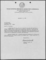 Letter to Ronald Reagan from Tom Luce, September 14, 1989