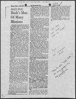 Newspaper clipping headlined, "Bush's man of many missions," April 1, 1990