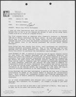 Memo from Bill Lauderback to William P. Clements regarding the Texas Department of Commerce Mexico City Office Performance, January 27, 1989