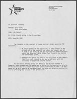 Memo from B.D. Daniel to William P. Clements regarding Fifth Circuit ruling in prison case, June 24, 1982