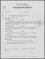 May 5, 1980 memo from Richard Collins to William P. Clements, Rita Clements, H.R. Bright, Peter O'Donnell, and Jim Francis
