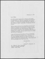 Letter from William P. Clements to Willis M. Tate, February 6, 1973