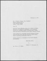 Letter from William P. Clements to Alfred I. Davies, February 9, 1973