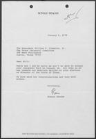 Letter from Ronald Reagan to William P. Clements, January 9, 1979