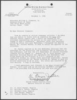 Letter from William Wayne Justice to William P. Clements, Jr., December 1, 1986