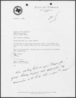 Letter from John F. Sammons, Jr. to William P. Clements, Jr., October 7, 1986