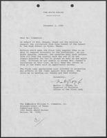 Letter from Martin J. Coyne, Jr. to William P. Clements, Jr., December 2, 1986