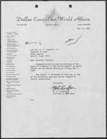 Letter from W.E. Cooper to William P. Clements, Jr., May 19, 1982