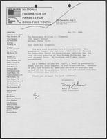 Letter from Mary Jo Green to William P. Clements concerning his National Federation of Parents for Drug-Free Youth fundraising, May 15, 1984