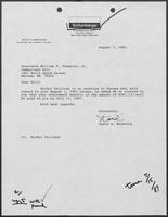 Letter from David S. Browning to William P. Clements concerning his Schlumberger Retirement Benefit, August 7, 1986