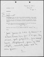 Memo from Karl Rove to William P. Clements Jr., September 17, 1981