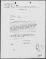 Letter from Tom B. Rhodes to William P. Clements, December 16, 1975