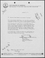 Letter from Boone Powell to Executive Board Members and Friends of Scouting regarding Eagle Scout Dinner, January 2, 1976