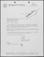 Letter from William C. Gamble to William P. Clements regarding Boy Scouts Donation, May 10, 1982