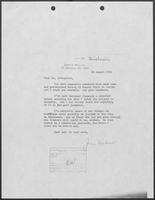 Letter from James A. Michener to William Livingston, August 16, 1981