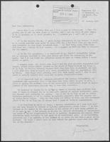 Letter from James A. Michener to William Livingston, January 28, 1982